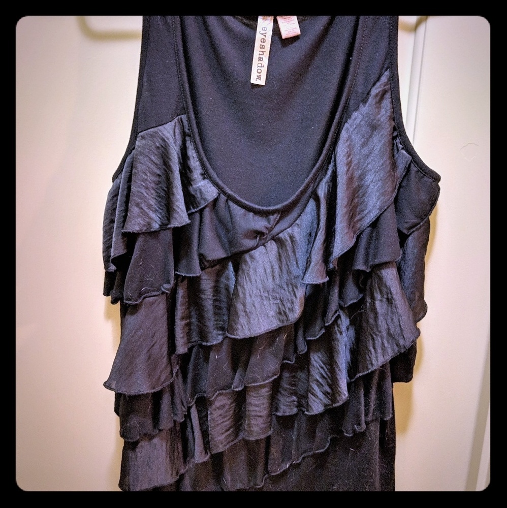 Plus Size Black Ruffled Camisole